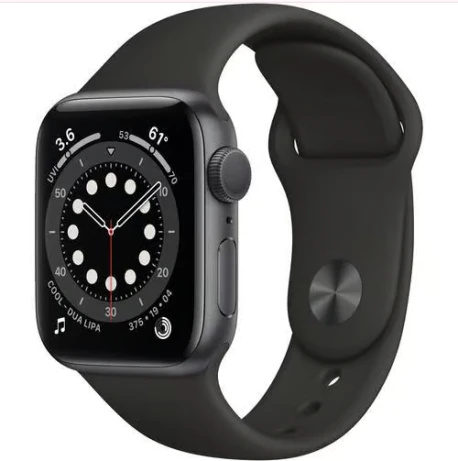 Apple Watch Series 6 (2020) GPS 40 Mm Aluminium Gris Sidéral - Bracelet Sport Noir