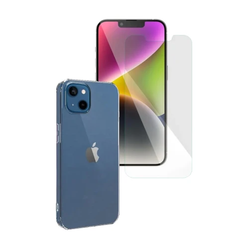 Pack 1 Housse ultra fine TPU Transparente + 1 Glass 2.5D Apple iPhone 14 - Neuf
