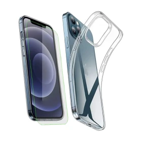 Pack 1 Housse ultra fine TPU Transparente + 1 Glass 2.5D Apple iPhone 12 pro