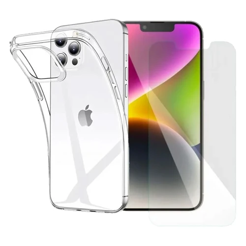 Pack 1 Housse ultra fine TPU Transparente + 1 Glass 2.5D Apple iPhone 16 pro - Neuf