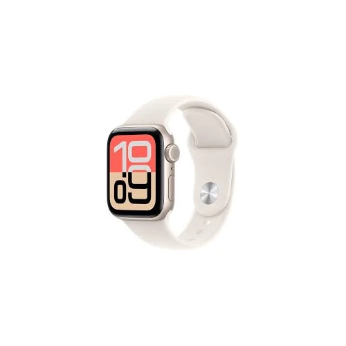 Apple Watch Series SE 3 (2025) GPS + Cellular 40 mm - Aluminium Lumi&egrave;re Stellaire - Bracelet sport Lumi&egrave;re Stellaire