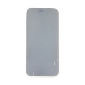 Foto de la pantalla sobreexpuesta para resaltar las imperfecciones