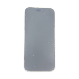 Foto de la pantalla sobreexpuesta para resaltar las imperfecciones