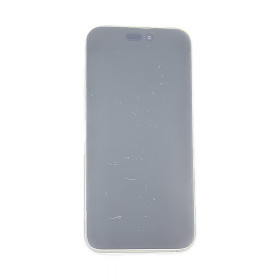 Foto de la pantalla sobreexpuesta para resaltar las imperfecciones