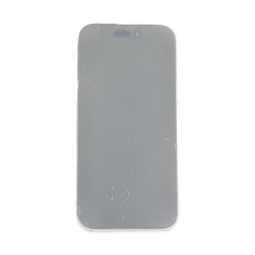 Foto de la pantalla sobreexpuesta para resaltar las imperfecciones
