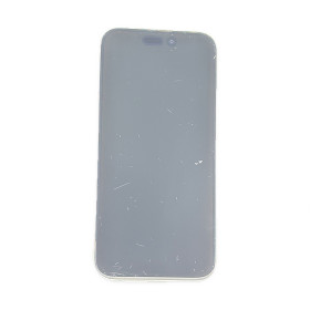Foto de la pantalla sobreexpuesta para resaltar las imperfecciones
