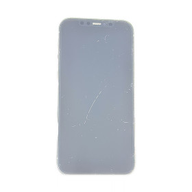 Foto de la pantalla sobreexpuesta para resaltar las imperfecciones