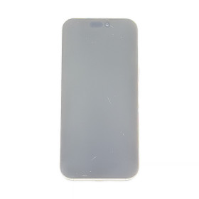 Foto de la pantalla sobreexpuesta para resaltar las imperfecciones