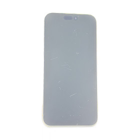 Foto de la pantalla sobreexpuesta para resaltar las imperfecciones