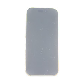 Foto de la pantalla sobreexpuesta para resaltar las imperfecciones