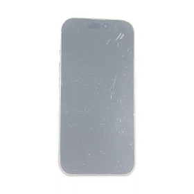 Foto de la pantalla sobreexpuesta para resaltar las imperfecciones