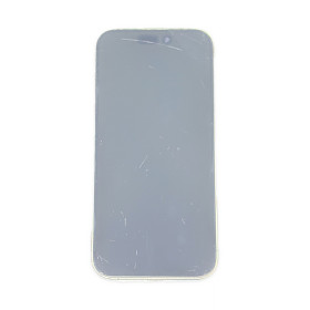 Foto de la pantalla sobreexpuesta para resaltar las imperfecciones