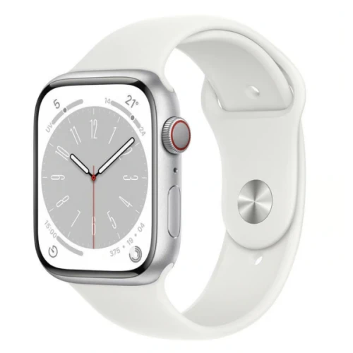 Apple Watch Series 9 (2023) GPS 41 mm Aluminium Argent - Bracelet Sport Blanc
