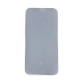 Foto de la pantalla sobreexpuesta para resaltar las imperfecciones