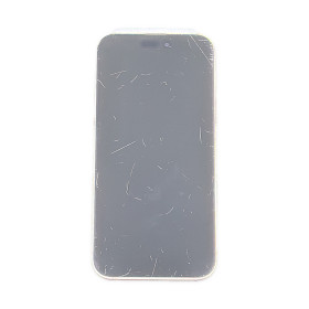 Foto de la pantalla sobreexpuesta para resaltar las imperfecciones